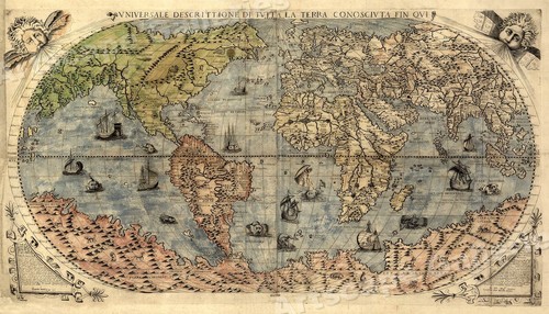 1565 exploration world map - world,