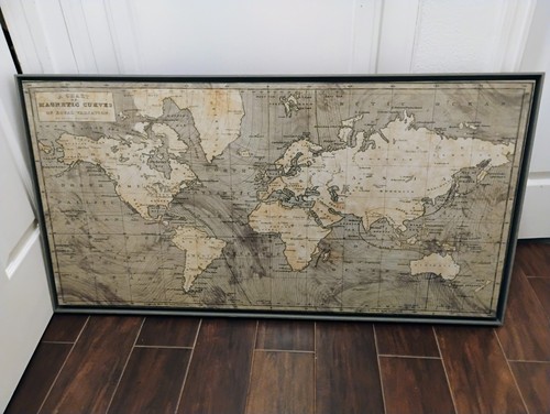 World map art - art, wooden