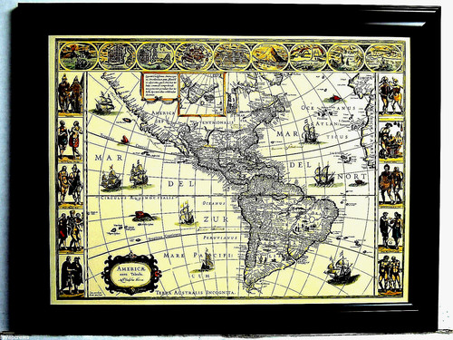 Old world map picture - old,