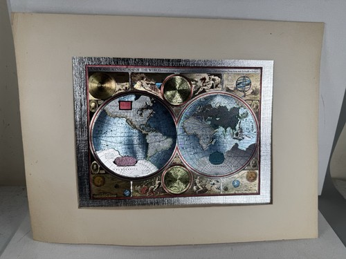 Vintage style 1626 world map - world,