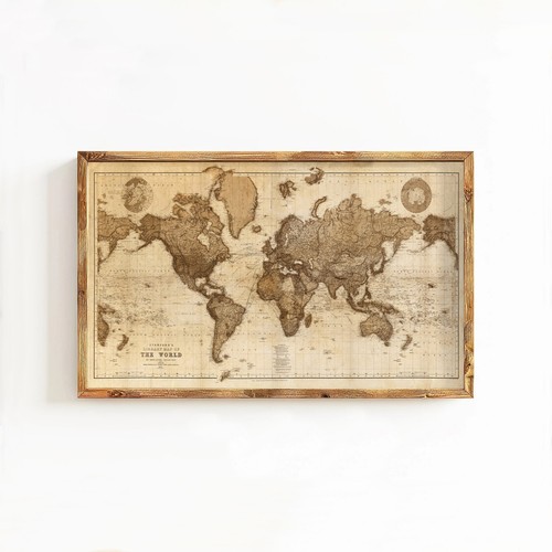 Vintage world map 1898 - world,