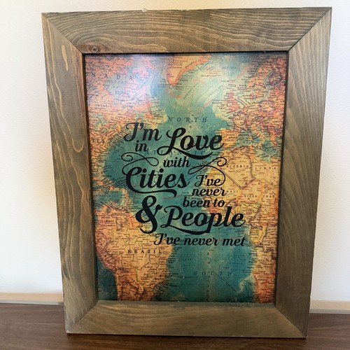 Travel wood framed wall art - framed,
