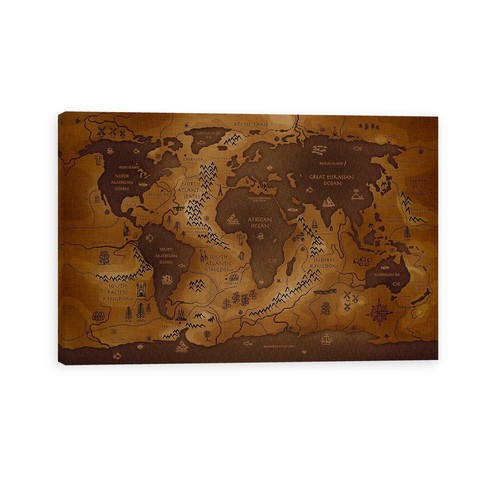 Antique style world map - antique,