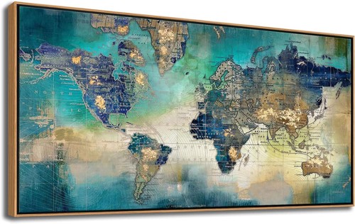 Large world map - large,
