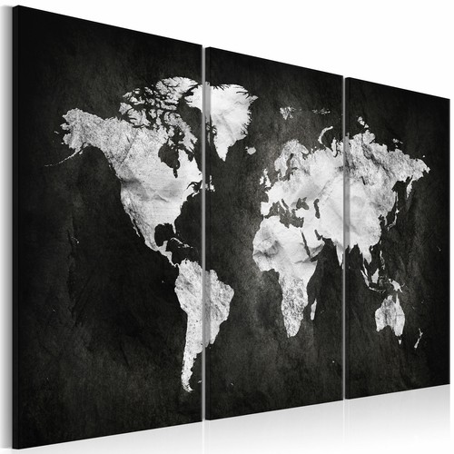 World map canvas - map, framed