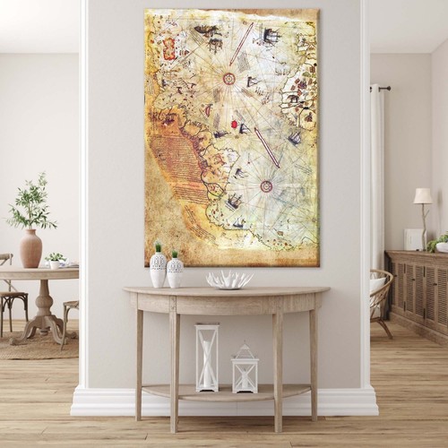 The piri reis map vintage - map,,