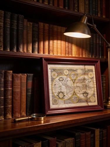Vintage style world map - map, print